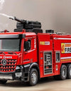 1:32 Ladder Truck Water Tanker Military Missile Rocket Launcher Trucks Model Toy Car Metal Diecast Sound Light Models Boys Gifts