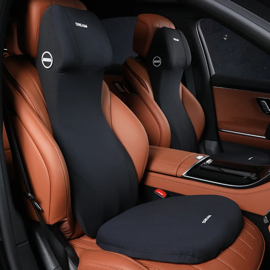 Memory Foam Car Headrest and Lumbar Support Cushion