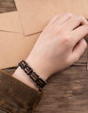Fashion Bracelet for Metal Stainless Steel Wood Strap Jewelry Bracelets