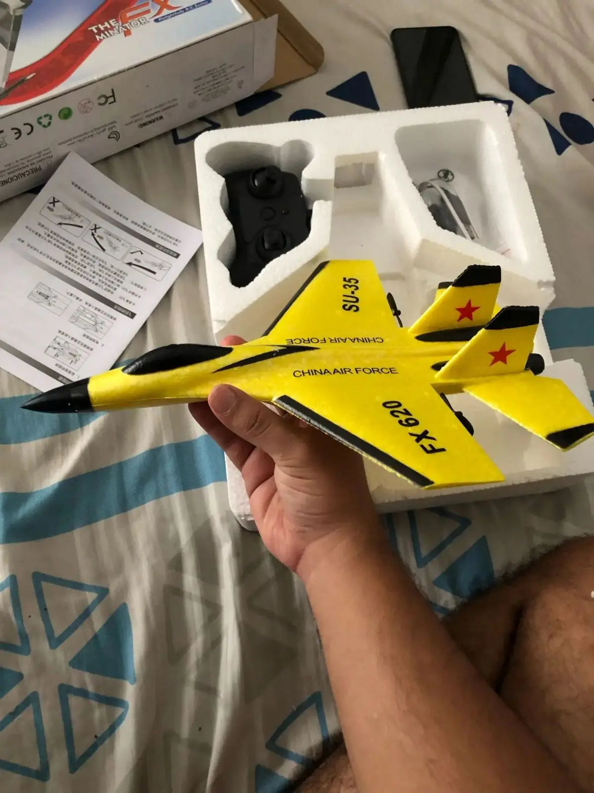 2.4G Radio Control Glider RC Foam Aircraft SU35 FX622 Plane Remote Control Fighter Plane Glider Airplane Boys Toys for