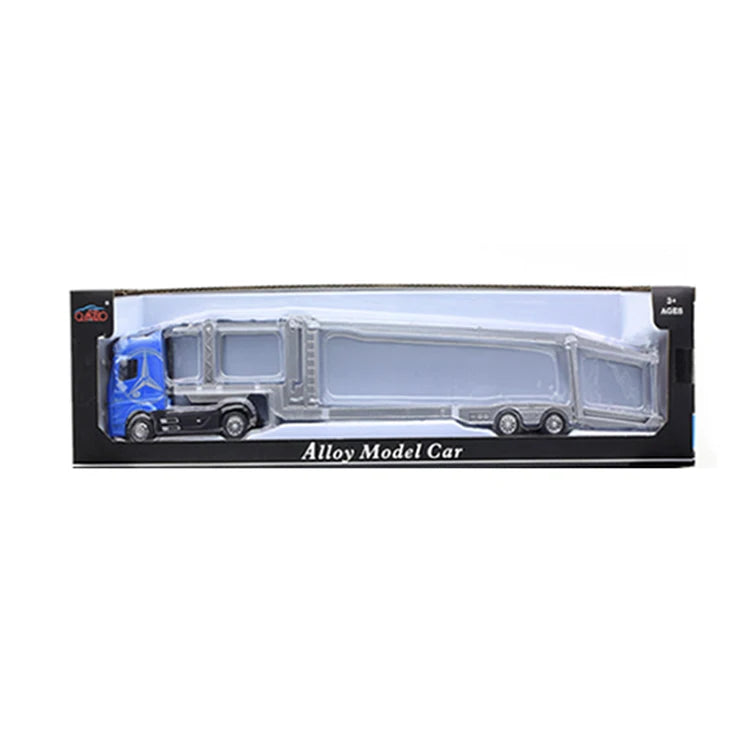 1:50 Diecast Alloy Truck Head Model Toy Container Truck Pull Back With Light Engineering Transport Vehicle Boy