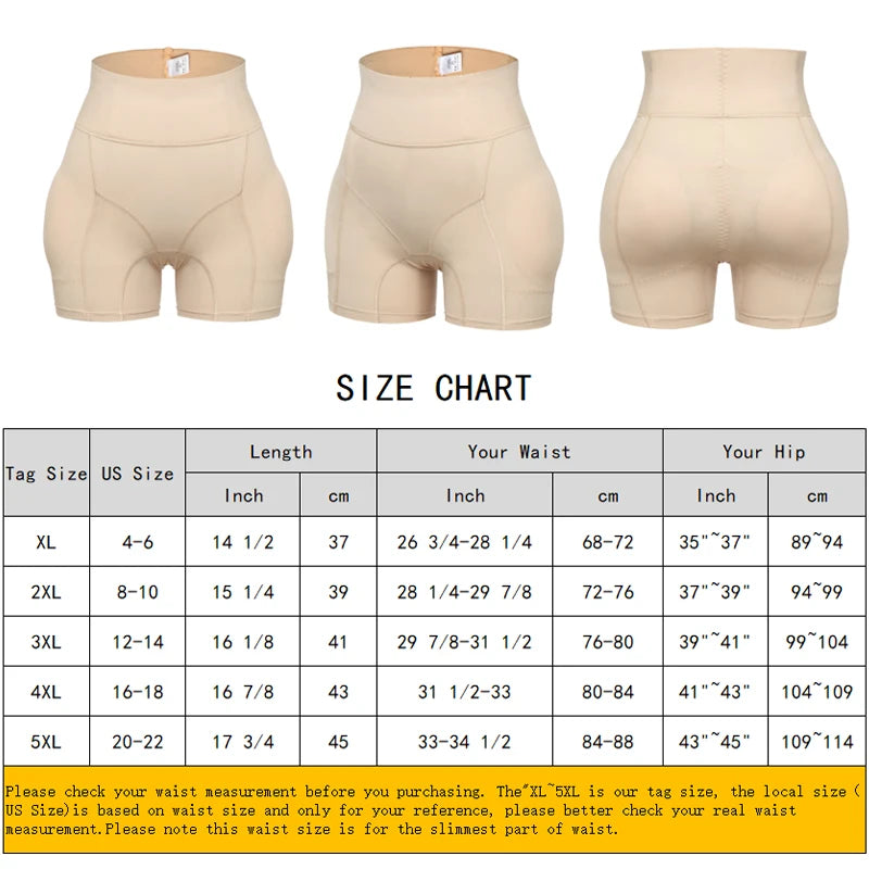 Padded Control Panties Shapewear High Waist Butt Lifter Seamless Shape Curve Shorts Hip 3D Enhancer Tummy Body Shaper