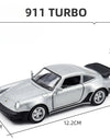 1/36 Scale Porsche 911 Turbo Toy Car Model Alloy Diecast Retro Racing with Pull Back Scale Model Car Toy for Boy Gift Collection