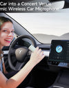 Q1-Tesla Car Karaoke Microphone for Tesla Model Y/3/X/Cybertruck, Rechargeable Caraoke Mic with USB-A & USB-C Receiver