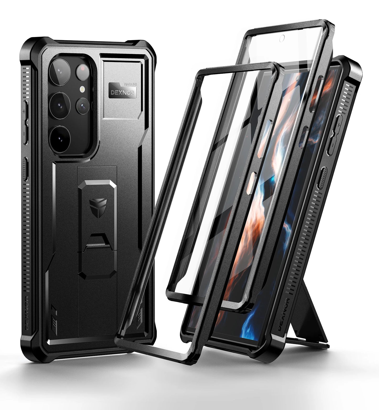 for Samsung Galaxy S23 Ultra Case Full Body Heavy Duty Military Grade Protection Built-in Screen Protector and Kickstand