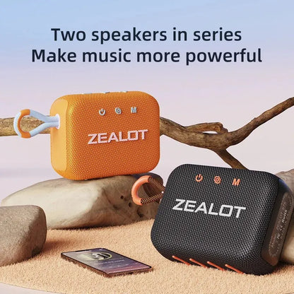 ZEALOT S75 Outdoor Portable Speaker Dual-Driver Bluetooth Speaker, IPX6 Waterproof, True Wireless Stereo for Outdoor