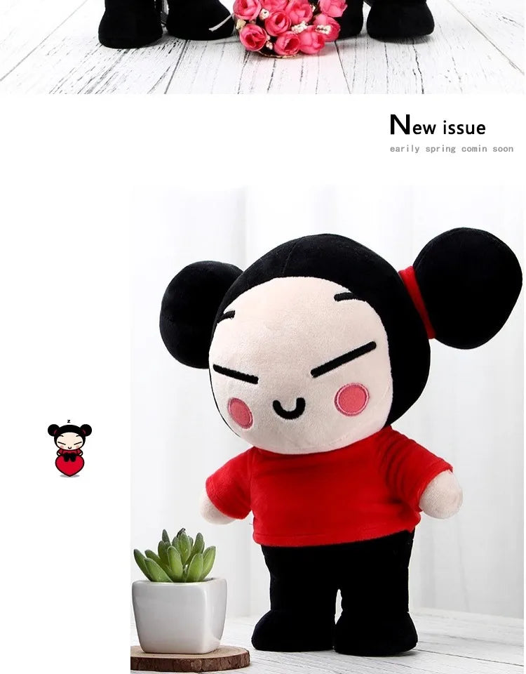 30cm Kawaii Pucca and Garu Plush Toys China Doll Cartoon Cute Soft Stuffed Dolls Figure Sleeping Pillow Children's Birthday Gift