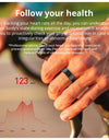R02 Smart Ring Military Grade Titanium Steel Shell Health Monitoring IP68 & 5ATM Waterproof Multi-sport Modes