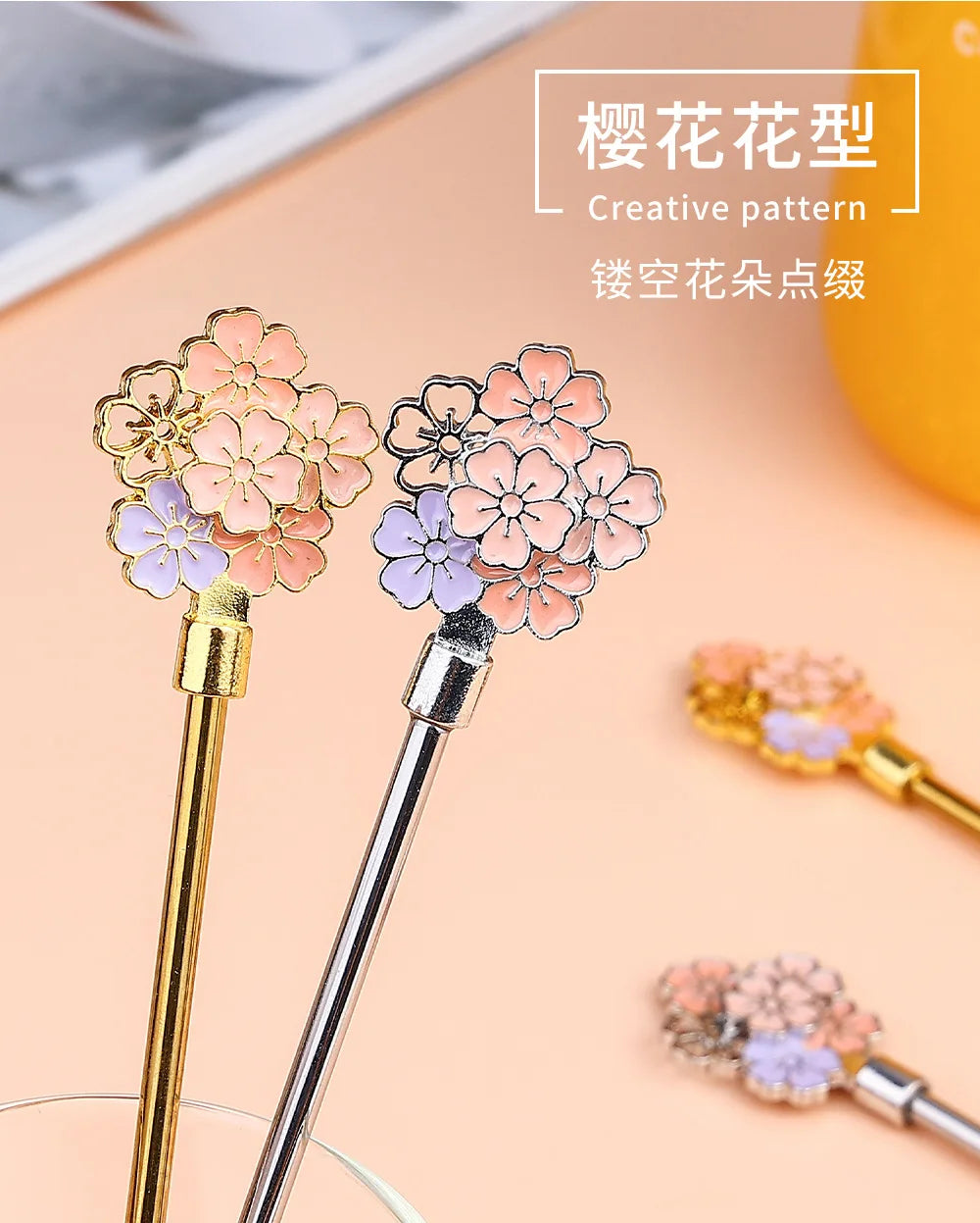 Colorful Cherry Spoons Long Handle Dessert Spoon 304 Stainless Steel Petal Teaspoons Catoon Blossom Star Fish Shape Home Decor