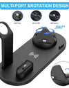 5 In 1 Wireless Charger Stand Pad For iPhone 15 14 13 Apple Watch Airpods Desk Phone Chargers Fast Charging Dock Station