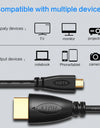 Micro to HDMI-compatible Cable Gold Plated 1.4V 3D 1080P Cable 1m 1.5m 3m 5m For HDTV Projector XBox Tablet