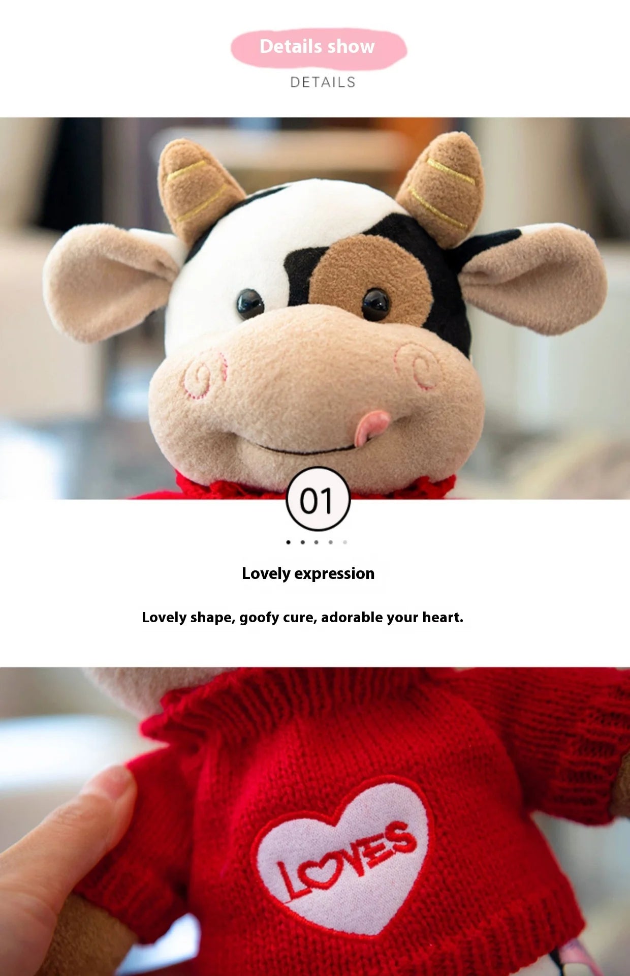 Hot toys Cute Cow Doll Little Cow Plush Toy Chinese Zodiac Cow Doll Cloth Doll New Year's Gift Girl's Birthday Gift