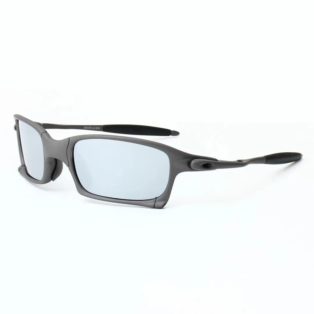 Polarized UV400 Cycling Sunglasses – Gray Metal Frame Fishing Riding Bicycle Eyewear