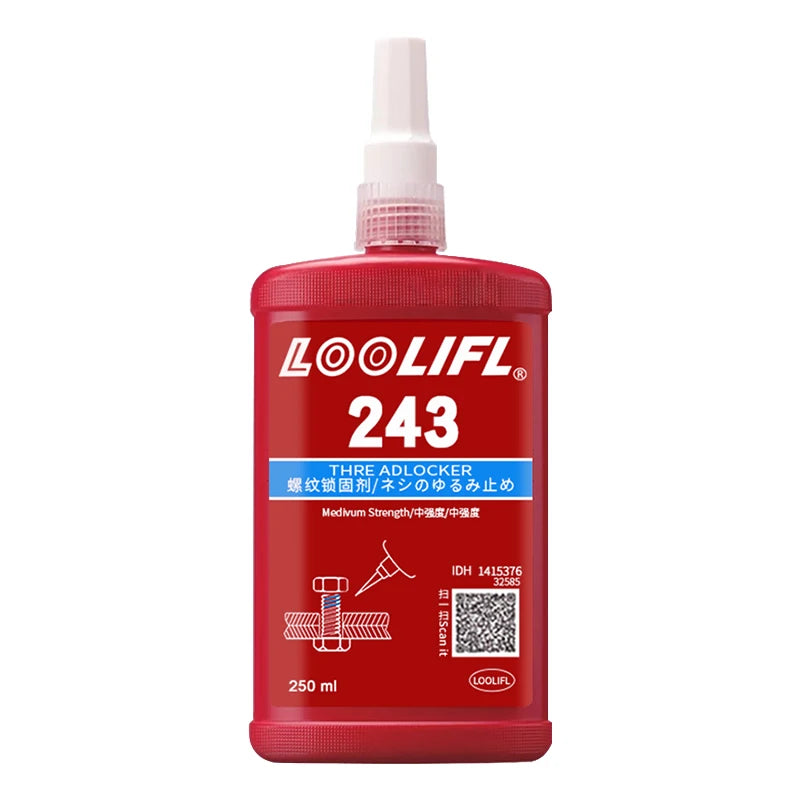 50 ml Medium Strength Thread locker (blue) Glue 243 Threadlocker (blue) Firm Screw Glue Anaerobic Anti Loosening Agent