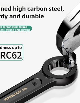 Heavy-duty  Box End Wrench, Single-head Opening Straight Handle Box End Wrench, for Auto Repair 24/30/32/36/41/46/50 Wrench Tool