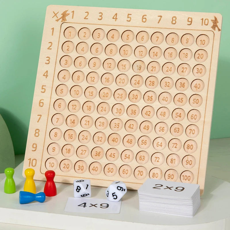 Wooden Multiplication Board Math Learning Game