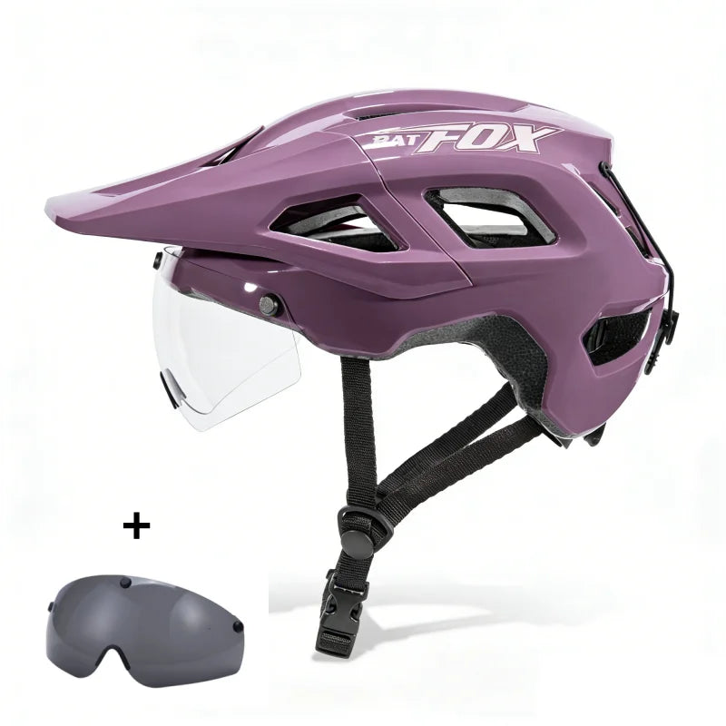 Cycling Helmet With Magnetic Lens And Removable Lining