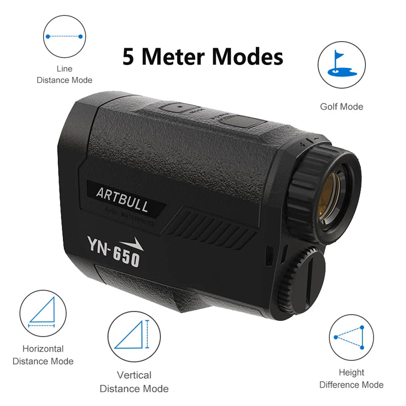 6X Golf Laser Rangefinder 1000m With Slope Compensation And Flag Lock