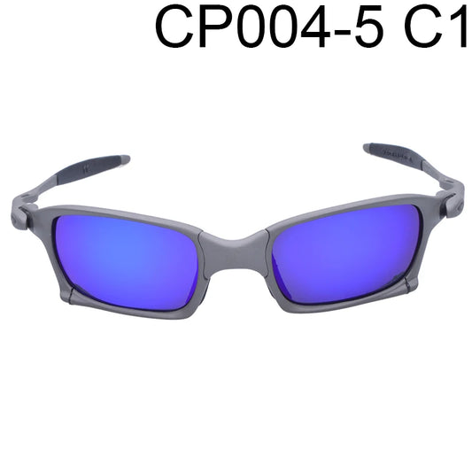 Polarized UV400 Cycling Sunglasses – Gray Metal Frame Fishing Riding Bicycle Eyewear