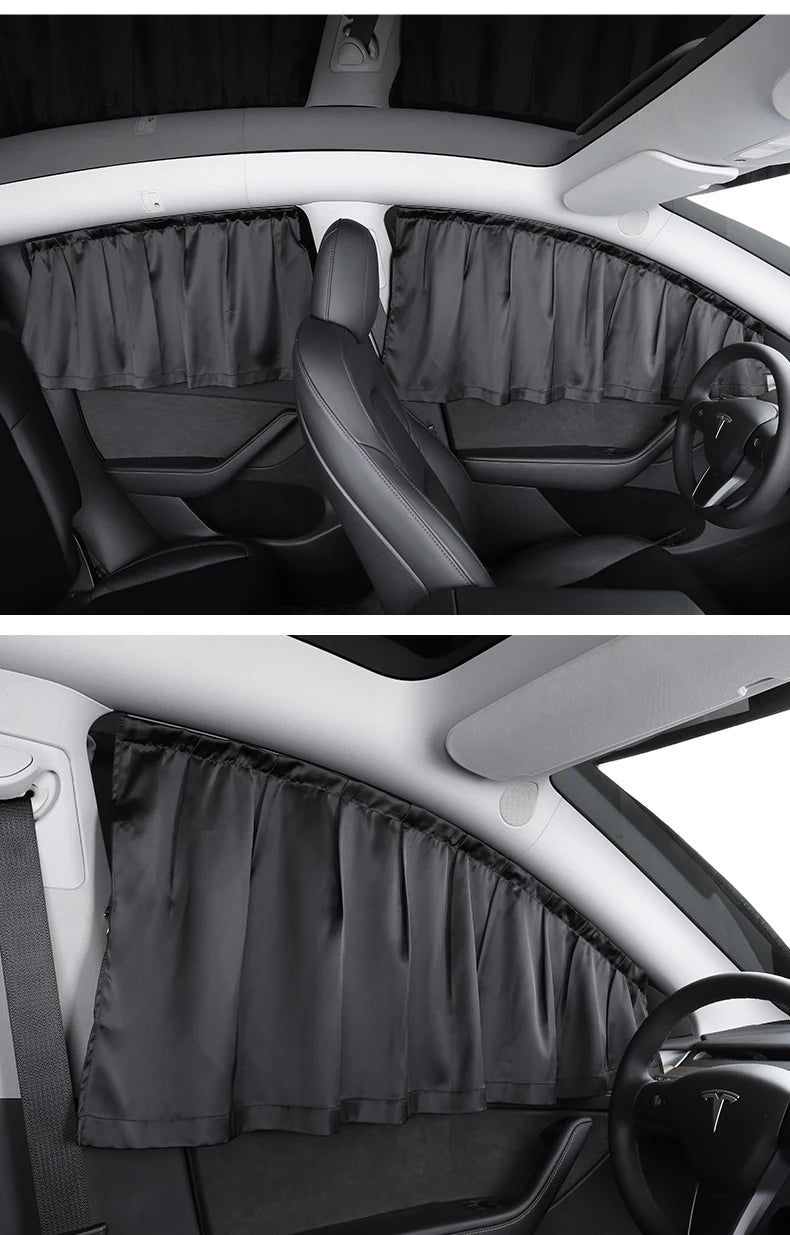 Ice Crystal Side Window Privacy Sunshade Set for Tesla Model 3 Y YL Highland Front and Rear Windshield Cover
