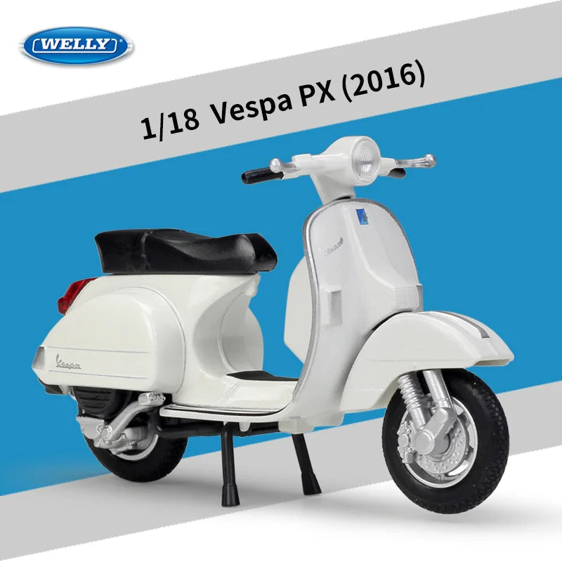 Diecast Vespa Classic Scooter Model 1 to 18 Scale
