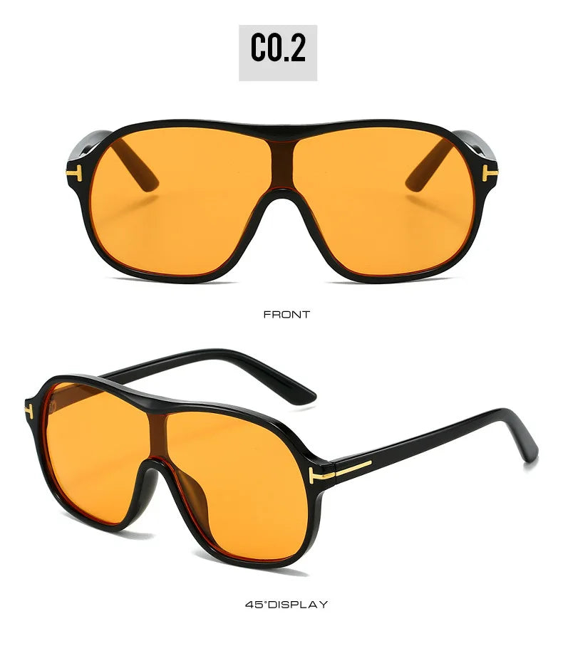 Retro Sunglasses T-Piece Large Frame Sun Glasses Trend Man Toad Eyewear Outdoor Fashion Sunscreen Eyeglasses UV400