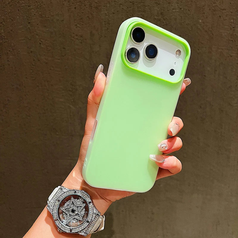 Luxury Candy Color Clear Matte Phone Case For iPhone 17 16 15 14 17 Air Shockproof Bumper Soft Jelly Cover