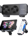 Dual Coil Fold Screen Car Wireless Charger For Samsung Galaxy Z 4 3 Fold Flip iPhone 15 14 Fast Phone Charging Vent Mount Holder