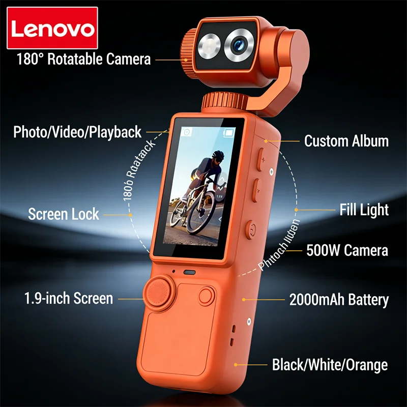 4K HD WiFi Wearable Sports Camera with Touch Screen Night Vision and EIS Stabilization