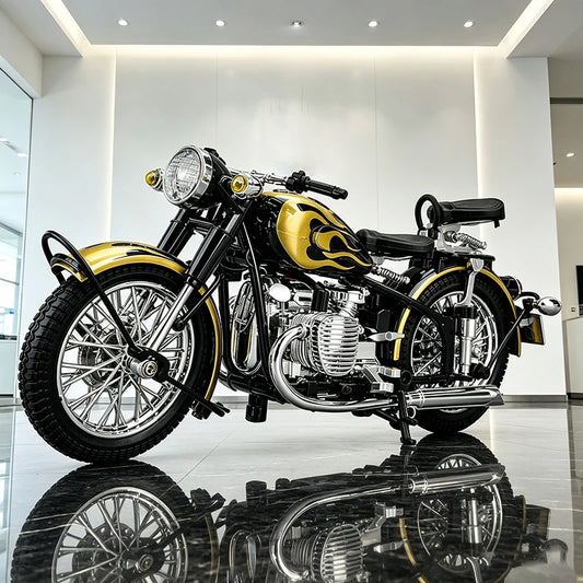 1 10 Scale Alloy Changjiang 750 Motorcycle Model with Sound and Light