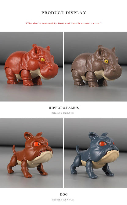 Bite Hand Finger Animal Dinosaur Tricky Model Chameleon Hippo Elephant Interactive Creative Joints Fidget Toy Dino Xmas Boy Gift