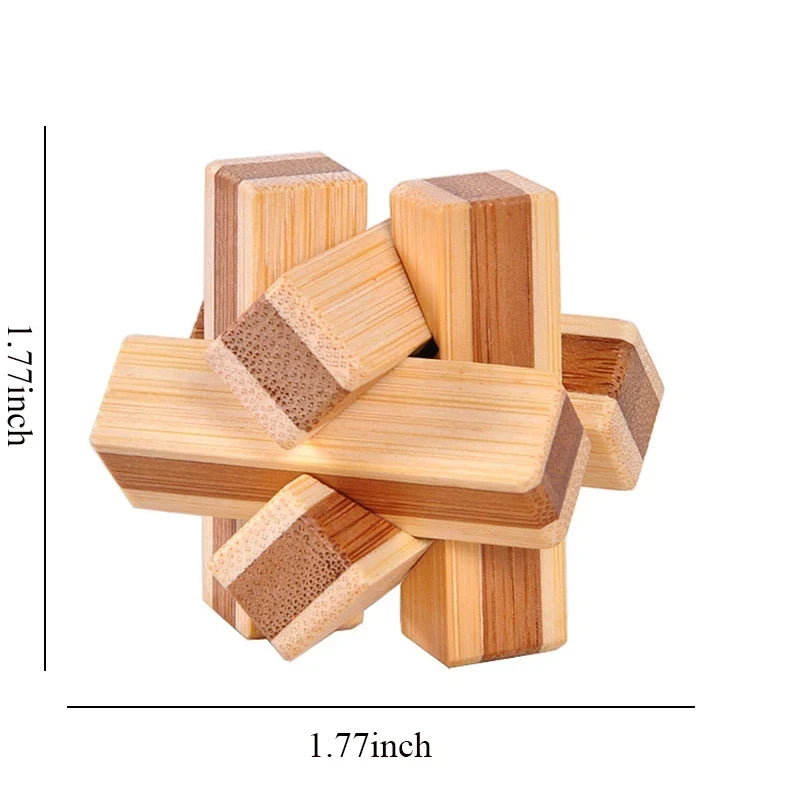 Wooden Kong Ming Lock Lu Ban Lock IQ Brain Teaser Puzzle Games  3D Puzzles for Adults Montessori Educational Toys