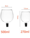 270/500ml Red Wine Glass Goblet To Drink Straight From The Bottle Drink Directly Clear Champagne Glass Cup With Silicone Seal