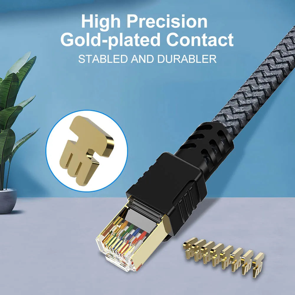 Ethernet Cable Cat7 Lan Cable UTP CAT7 RJ45 Network Cable 8m/10m/15m Patch Cord for Laptop Router RJ45 Network Cable