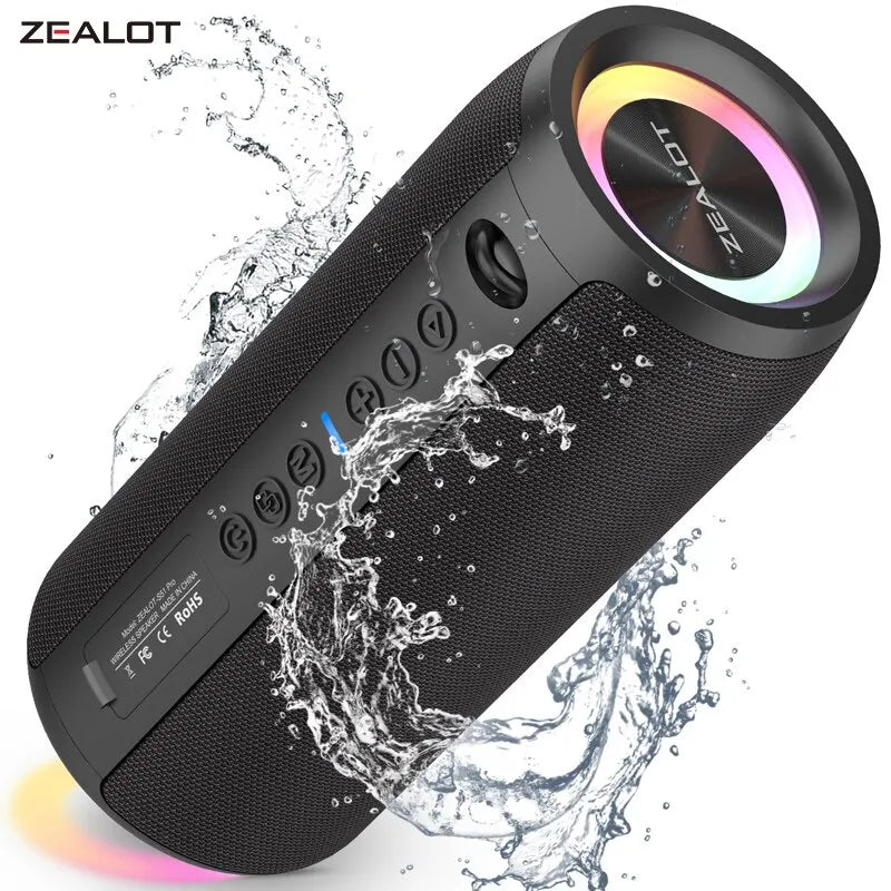 ZEALOT S51PRO 40W High-power Bluetooth Speaker 3D Stereo Bass Bluetooth Speaker Portable IPX5 Waterproof Suitable TWS Boom Box