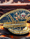 Golden Steampunk Captain Hat Rhinestone for Burning Man Festival Woman， Rave Festivals Accessories ＆ Party Caps for Man