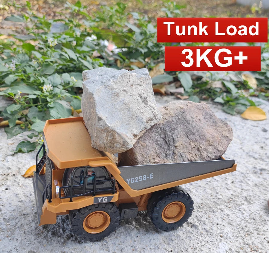Remote Control Excavator Dump Truck Crawler Bulldozer RC Model Car Toy Alloy Simulation Construction Vehicle Gifts