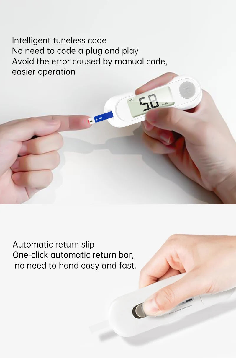Blood Glucose Meter with Test Strips Diabetes Glucometer kit Blood Sugar Monitor for Diabetic Medical DiabetesTester