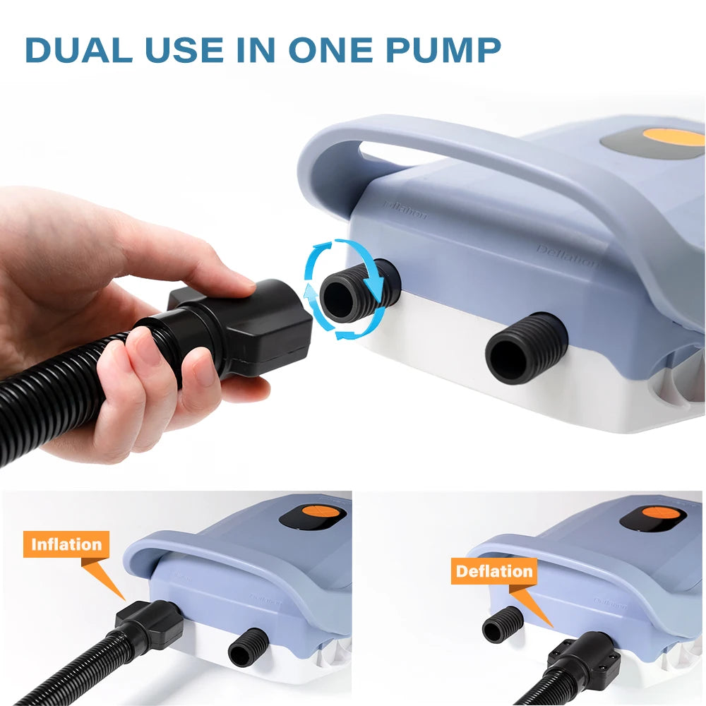 Electric Kayak Pump for Inflatable Boats 20PSI Stand Up Paddle Board Surfing Board with Nozzles Sup Pump