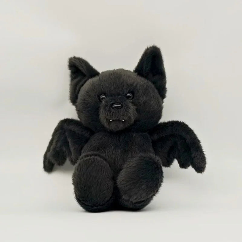 30cm Black Bat Plush Toy Posable Soft Stuffed Animal Doll