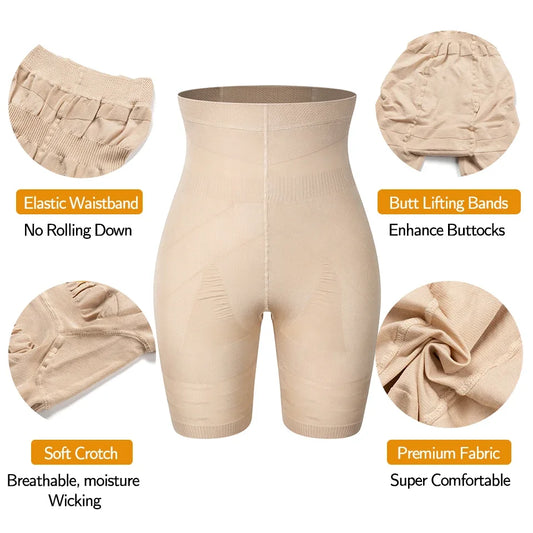 Women Body Shaper High Waist Tummy Control Panties Butt Lifter Shorts Thigh Slim Shapewear Slimming Underwear Short Pants