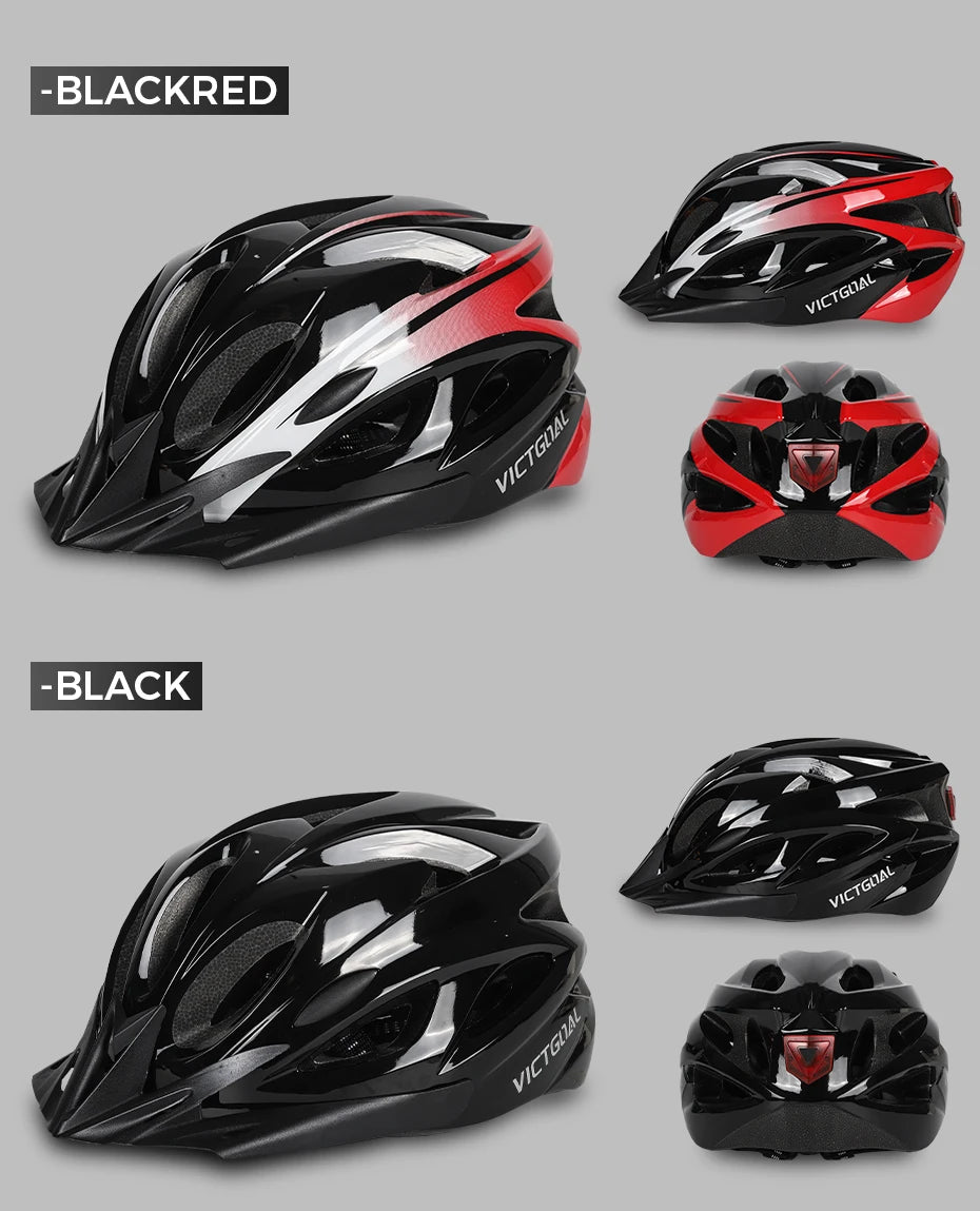 Ultra Light LED Cycling Helmet With Visor For Road And Mountain Bike