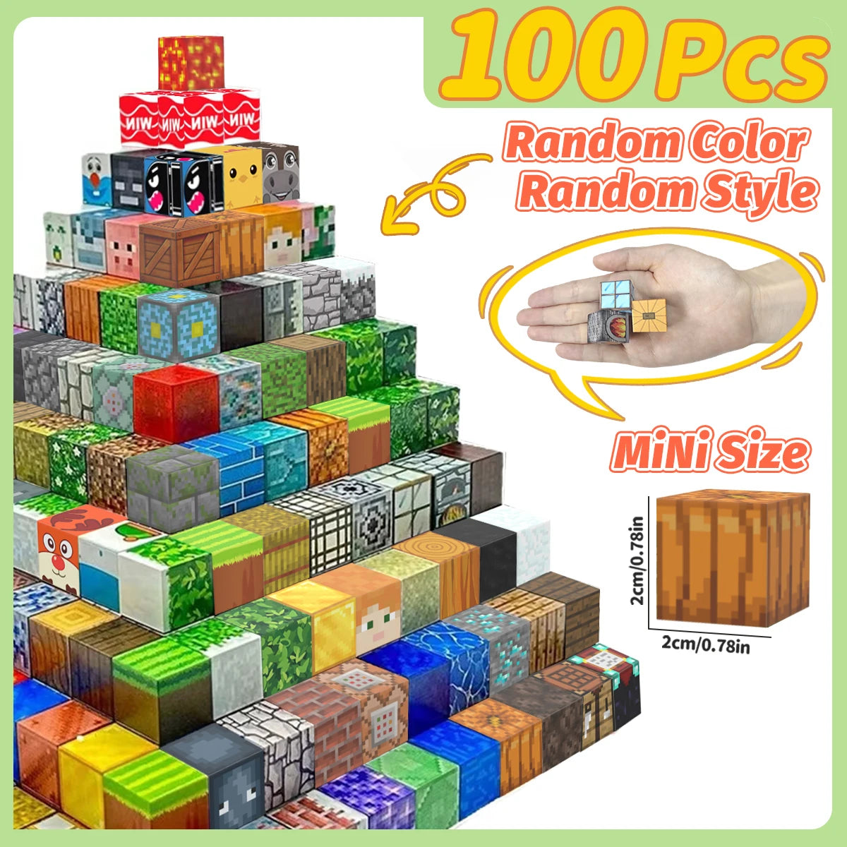 Building Blocks Mine World Cube Set for Boy Girl Age 3+ DIY Model  Stem Montessori Sensory Toys Gift