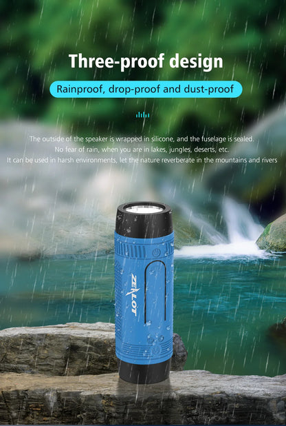 Bluetooth Speaker Outdoor Bicycle Speaker Portable Waterproof Wireless Speaker Support TF Card+Flashlight+power Bank