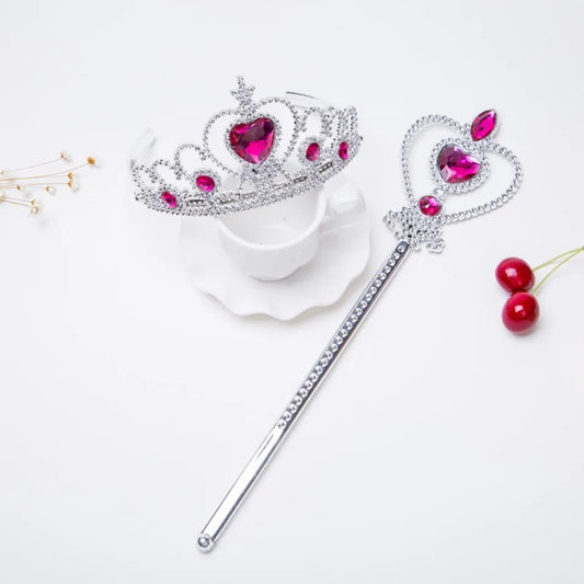 Girls Princess Crown Accessories Party Cosplay Elsa Anna Rhinestone Headband Hair Bands For  Hairbands Gifts Toys