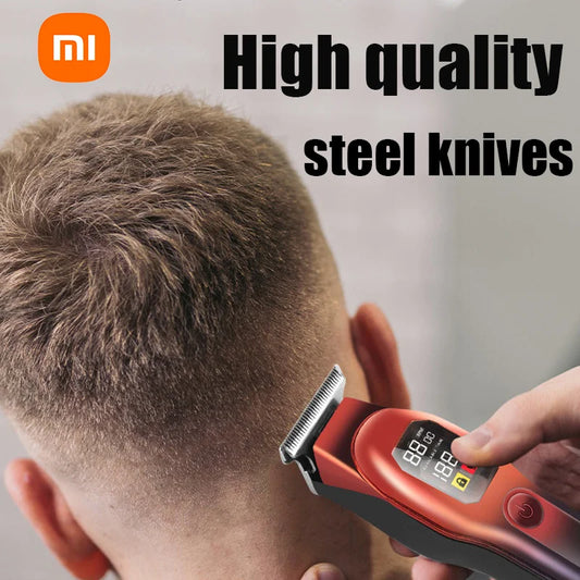 xiaomi Rechargeable Professional Hair Clippers Digital Display Low Noise Hair Clippers with Auxiliary Light Hair Trimmer Kit