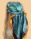 Kerchief Silk Satin Neck Scarf Women Print Hijab Female Square Shawls Wraps office Lady muffler bandanna