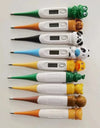 1pc  Cartoon Digital Thermometer Oral Armpit Flexible Tip Waterproof Cute Design Frog Cow Rabbit Bear Duck Rabbit Panda Cow