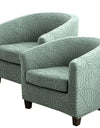 Tub Club Armchair Covers Leaves Jacquard Bar Chair Cover Solid Color Relax Single Sofa Slipcovers with Seat Cushion Cover Home