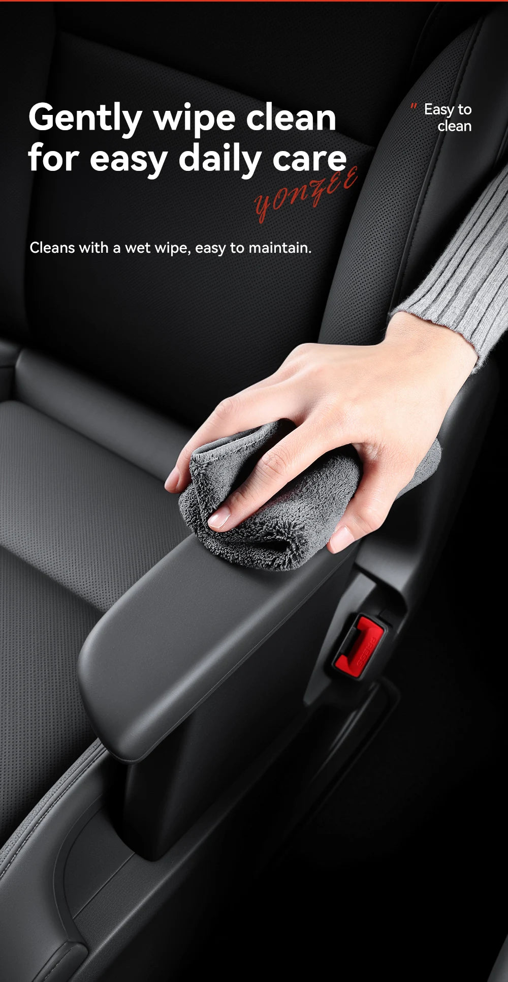 Silicone Armrest Protector Cover for Tesla Model YL Second Row Handrail